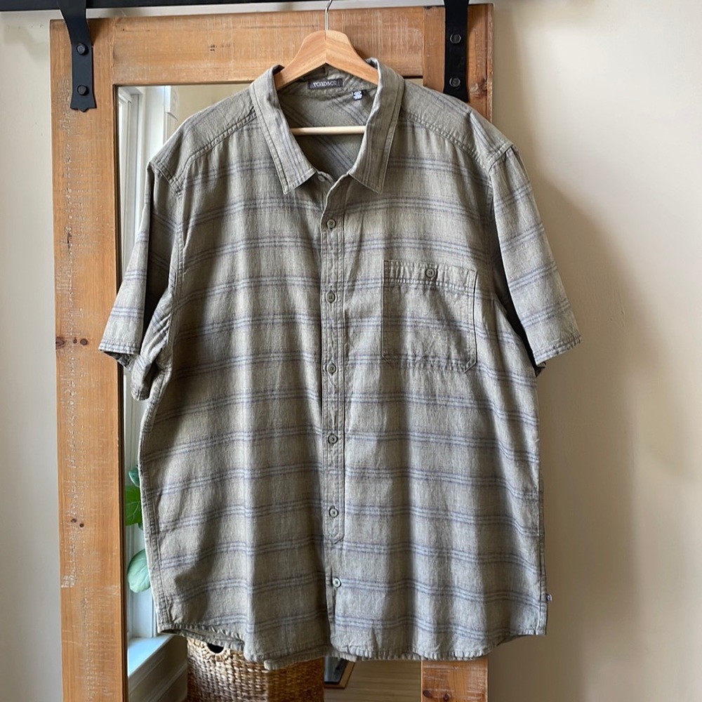 Toad&Co Organic Cotton Striped Short Sleeve Shirt Size XXL